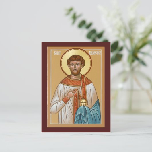 Carte de prière Saint-Laurent (Debout devant)