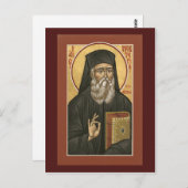 Carte de prière Saint Nektarios (Devant / Derrière)