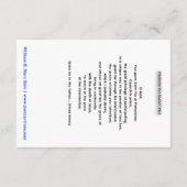 Carte de prière Saint Padre Pio (Dos)