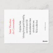 Carte de prière Saint Théodore (Dos)