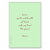 Carte de prière Saint-Thérèse de Lisieux (Dos)