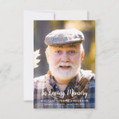 Carte de prière simple commémorative de la photo (Devant)