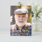 Carte de prière simple commémorative de la photo (Debout devant)