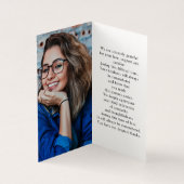 Carte de prière simple dossier photo commémoratif  (Inside)