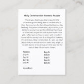 Carte de prière Simple Holy Communion Novena (Devant)