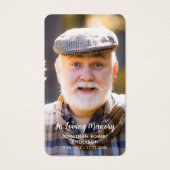 Carte de prière simple Memorial Modern Photo Sympa (Devant)