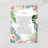 Carte de prière souvenir photo tropicale Je suis l (Dos)