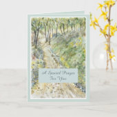 Carte de prière spéciale pour patient cancéreux (Fleur jaune)