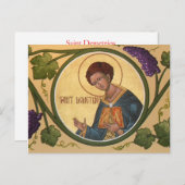 Carte de prière St. Demetrios (Devant / Derrière)