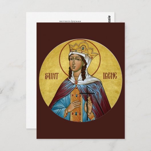 Carte de prière St. Irène (Devant / Derrière)