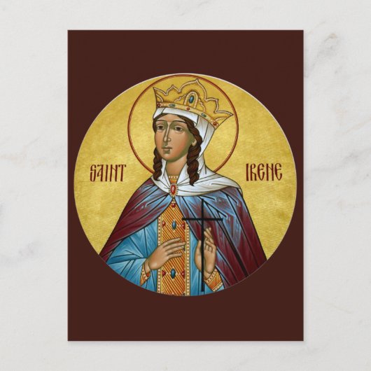 Carte de prière St. Irène (Devant)