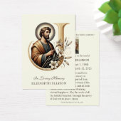 Carte de prière St. Joseph du Mémorial catholique  (Bureau)