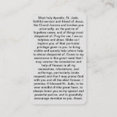 Carte de prière St. Jude : Gabi après les heures (Dos)