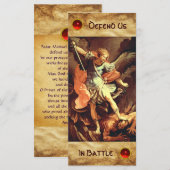 Carte de prière St. Michael l'Archange (Devant / Derrière)