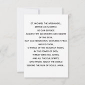 Carte de prière St Michael l'Archange (Dos)