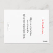 Carte de prière St. Panteleimon (Dos)