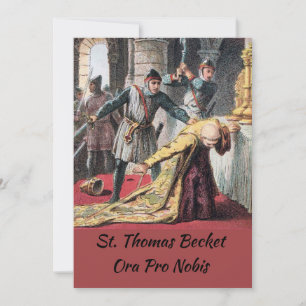 Carte de prière St. Thomas Becket