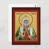 Carte de prière St. Tikhon (Devant / Derrière)