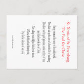 Carte de prière St. Xenia (Dos)