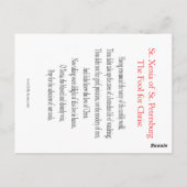 Carte de prière St. Xenia de Saint-Pétersbourg (Dos)