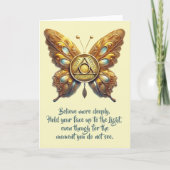 Carte de prière symbole de l'unité AA papillon (Devant)