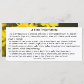 Carte de prière Temps pour tout (Devant / Derrière)