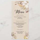 Carte de prière Thanksgiving rustique Décor de tab (Dos)