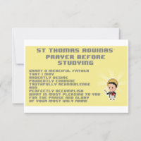 Carte de prière Thomas Pixelated