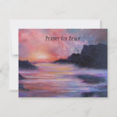 Carte de prière "Une prière pour la paix" (Dos)