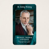 Carte de prière verte Emerald (Devant)