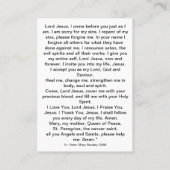 Carte de prière Viens à Jésus (Dos)