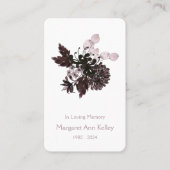 Carte de prière Vntage Purple Floral (Devant)