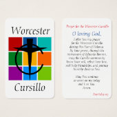 Carte de prière Worcester Cursillo (Devant & derrière)