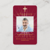 Carte de prières funéraires croisées (Devant)