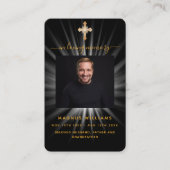 Carte de prières funéraires croisées en or noir (Devant)