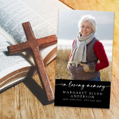 Carte de prières funéraires croisées photo moderne