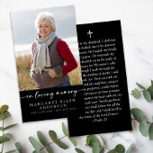 Carte de prières funéraires croisées photo moderne