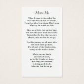 Carte de prières funéraires de tournesol avec phot (Dos)