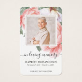 Carte de prières funéraires en sympathie avec la p (Devant)