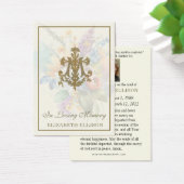 Carte de prières funéraires Floral Marian Cross (Bureau)