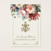 Carte de prières funéraires Floral Marian Cross (Devant)