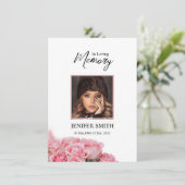 Carte de prières funéraires florales (Debout devant)