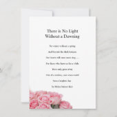 Carte de prières funéraires florales (Dos)