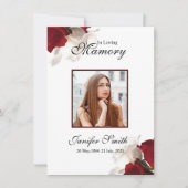 Carte de prières funéraires florales (Devant)