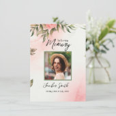 Carte de prières funéraires florales (Debout devant)