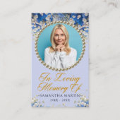 Carte de prières funéraires photo florale personna (Devant)