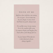 Carte de prières funéraires photo moderne simple (Dos)