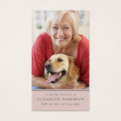 Carte de prières funéraires photo moderne simple (Devant)