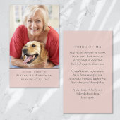 Carte de prières funéraires photo moderne simple