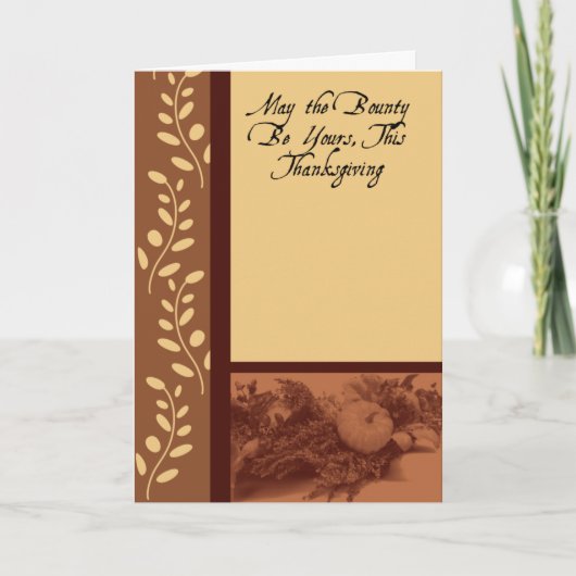 Carte de prime d'automne de Thanksgiving (Devant)